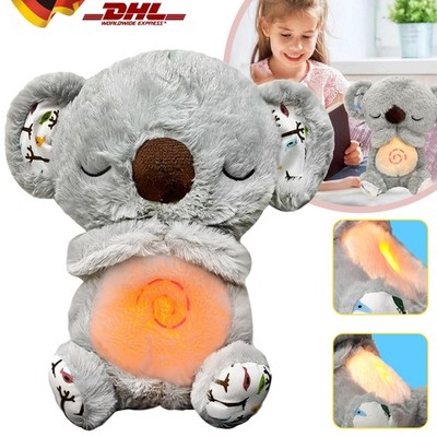 Beruhigender Koala Schlummer Kuscheltier Plüsch  mit Atembewegung Musik Baby DHL