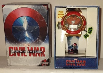 Marvel Captain America Civil War Iron Man Kids Watch Red Band New In Box