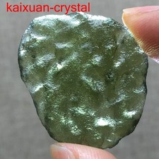 Cristal de moldavite brut véritable 22 ct Moldavite de République tchèque certificat PIC