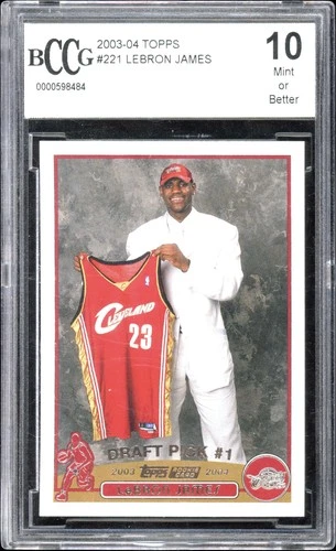 2003-04 Topps - Draft Pick LeBron James #221 (RC) Rookie Card BCCG 10 Gem