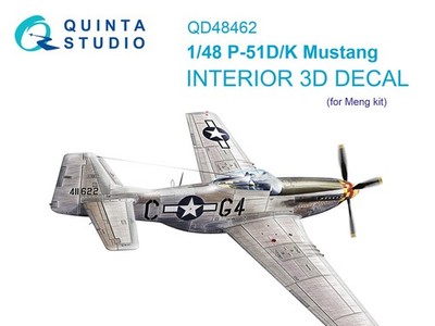 1:48 North American P-51D/K Mustang Interior 3D Color Decal Quinta QD48462 M