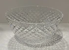 Vintage Waterford Cut Crystal ALANA 8” Round Glass Serving Bowl AS IS Small Chip