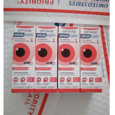4x OPTASE HYLO FORTE Preservative-Free Eye Drops 0.33 fl oz Dryness Relief