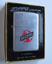Vtg 1966 Zippo Bechtel Logo Windproof Chrome: Lighter, Box, Instructions