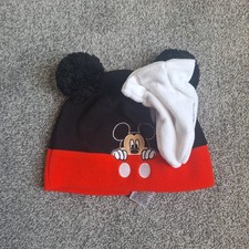 Disney Parks Mickey Mouse Winter Fleece Hat And Mitten Set. New With Tags