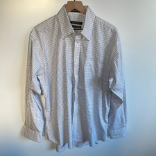 Forsyth Of Canada Mens Non Iron Tailored Fit Dress Shirt Size Large