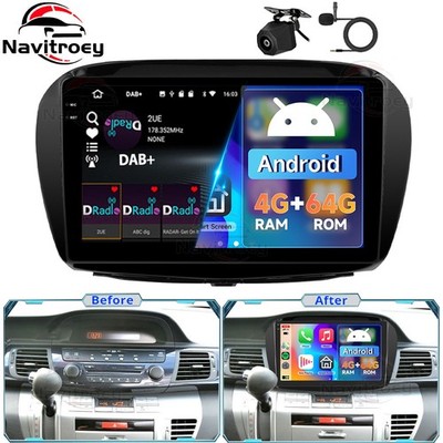 DAB+ 4+64G Android 15 Für Honda FR-V 2004-09 AUTORADIO NAVI GPS WIFI Carplay FM