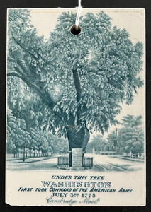 Antique 1899 Wedgwood Calendar Tile Under The Tree Pres. Washington Cambridge MA