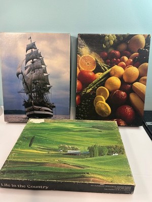 Vintage Springbok Puzzles, Lot of 3 Puzzles, 500+ pieces each, ALL COMPLETE