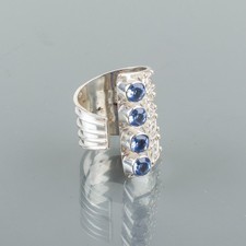 Tanzanite Gemstone 925 Sterling Silver Ring Handmade Jewelry Ring For Gift