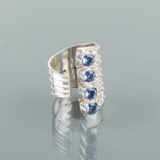 Tanzanite Gemstone 925 Sterling Silver Ring Handmade Jewelry Ring For Gift