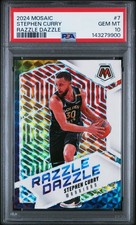 2024 PANINI MOSAIC RAZZLE DAZZLE #7 STEPHEN CURRY PSA 10