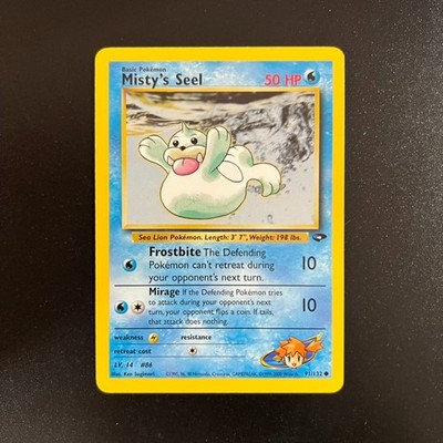 Pokemon Karte Misty's Seel 91/132 Gym Challenge ENG Englisch Excellent EXC