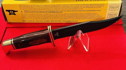BUCK USA 75th 119 NIB COMPLETE W/SHEATH FB S30V BRASS GUARD/POMMEL