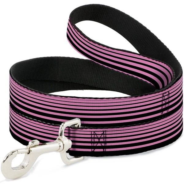"Dog Leash 6-FEET Stripe Transition Black/Pink Wide 1.5\" (Us Import)"-image