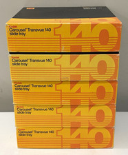 Kodak Carousel Transvue 140 Slide Trays Lot of 5 In Original Boxes