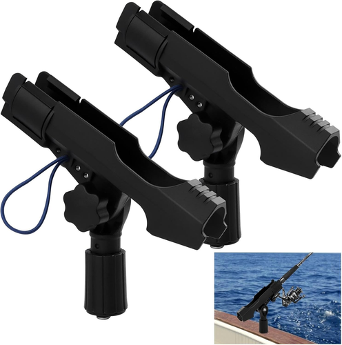 Confezione 2 Porta Canne da Pesca per Barca, Kayak Porta Canne da Pesca Barca Pesca Palo - Foto 1 di 9