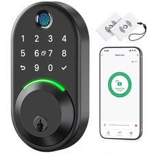 Smart Deadbolt Door Lock with Keypad:Fingerprint Keyless Entry Deadbolt,Digit...