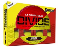 Srixon Q-Star Tour Divide Golf Balls Brite Yellow/Red 12pk 1dz 2024 NEW