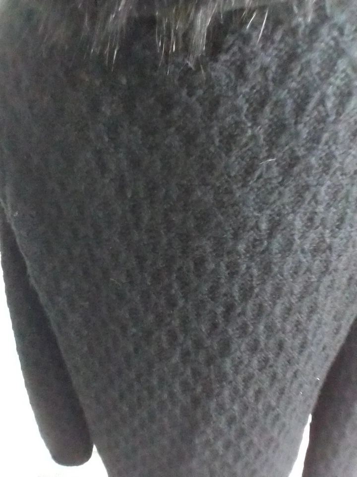 Я джинсы на Buffalo черный кардиган свитер съемный искусственного меха воротник S новый с Ярлыками $85 - Изображение 3 из 4