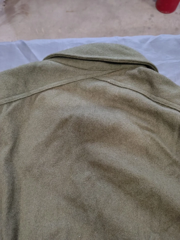 VTG Korean War-80's U.S Army OG 108 Olive Green Wool mix Field Shirt Mens L. MCM - Image 2 of 4