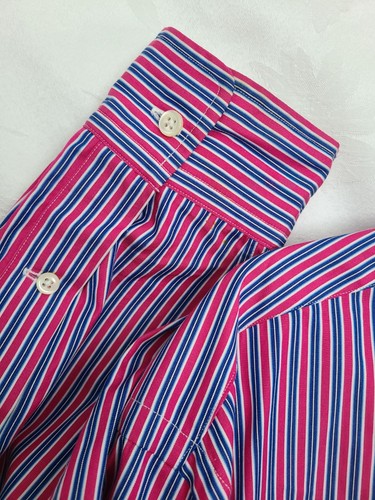 RALPH LAUREN Herren Größe 17 1/2 - XL dunkelblau Custom Fit SHIRT lila marine gestreift - Bild 4 von 9