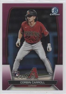 2023 Bowman Chrome Fuchsia Refractor 43/299 Corbin Carroll #5 Rookie RC 13u1