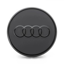 Audi Genuine Matte Black Center Cap 85h-071-006-a Set Of 4 Oem
