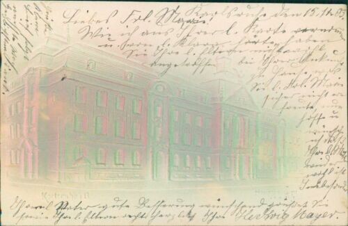 Postcard Karlsruhe Main Post Office 1903 Minted (No.9507)