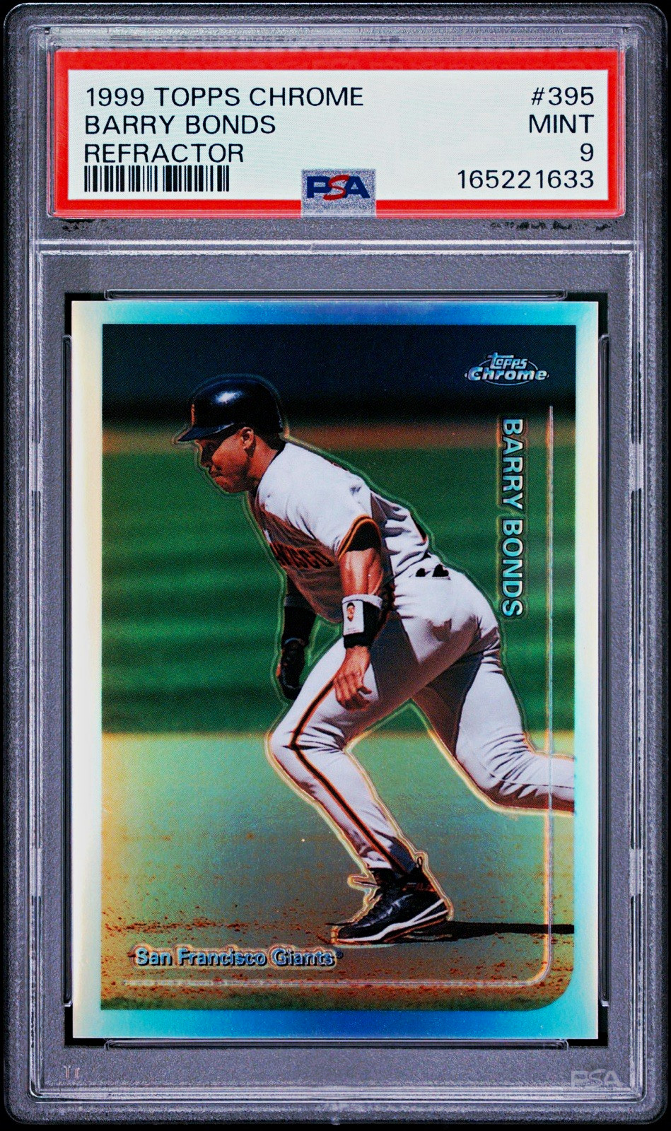 Topps 1999 Topps Chrome Barry Bonds Refractor #395 PSA 9 San Francisco Giants
