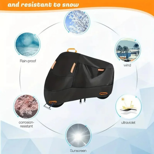 Motorcycle protective cover waterproof resistant universal exterior - Picture 4 of 5