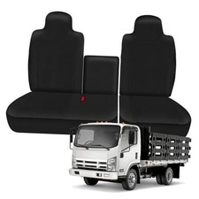 Truck Seat Cover Compatible with 2006-2024 2025 Isuzu NPR Front 40/60 Split