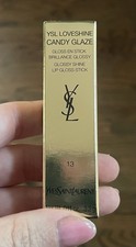 YSL Loveshine Candy Glaze Glossy Shine Lip Gloss Stick 13 FLASHING ROSE New 3.2g