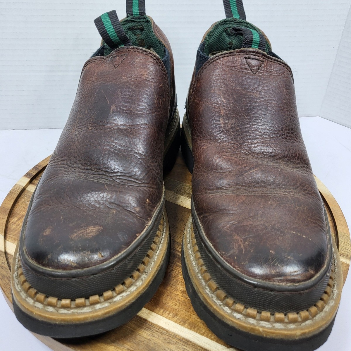 Georgia Boot Giant Romeo Men\'s 9M Dark Brown Leather Work Boots GR262 New Georgia Giant Mens 10.5 Romeo Brown Leather | Mercari main image 3