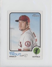 2022 Topps Heritage Oversized Base 1973 Topps /1000 Mike Trout #OB-MT q2x