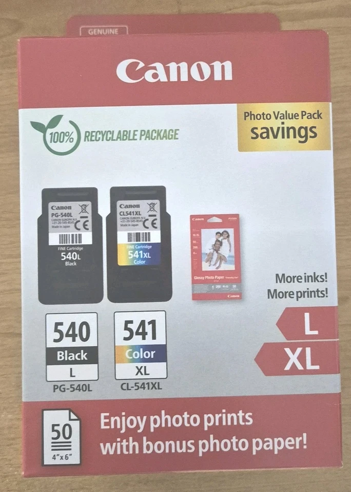 Cartouche Canon 540L- 541XL Encre Multipack Original Neuf - Photo 1/1