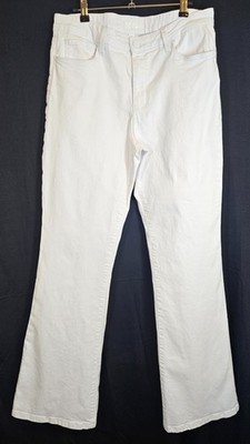 KUT from the Kloth Women's Ana High-Rise Fab Ab Flare Jean Optic White Sz 14
