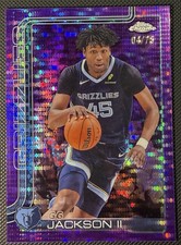 2025-26 Topps Chrome GG Jackson II Purple Pulsar Refractor /75 Grizzlies