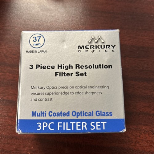 Merkury Optics 3-Piece 37mm High Resolution Filter Set Model 37FK - Picture 1 of 3