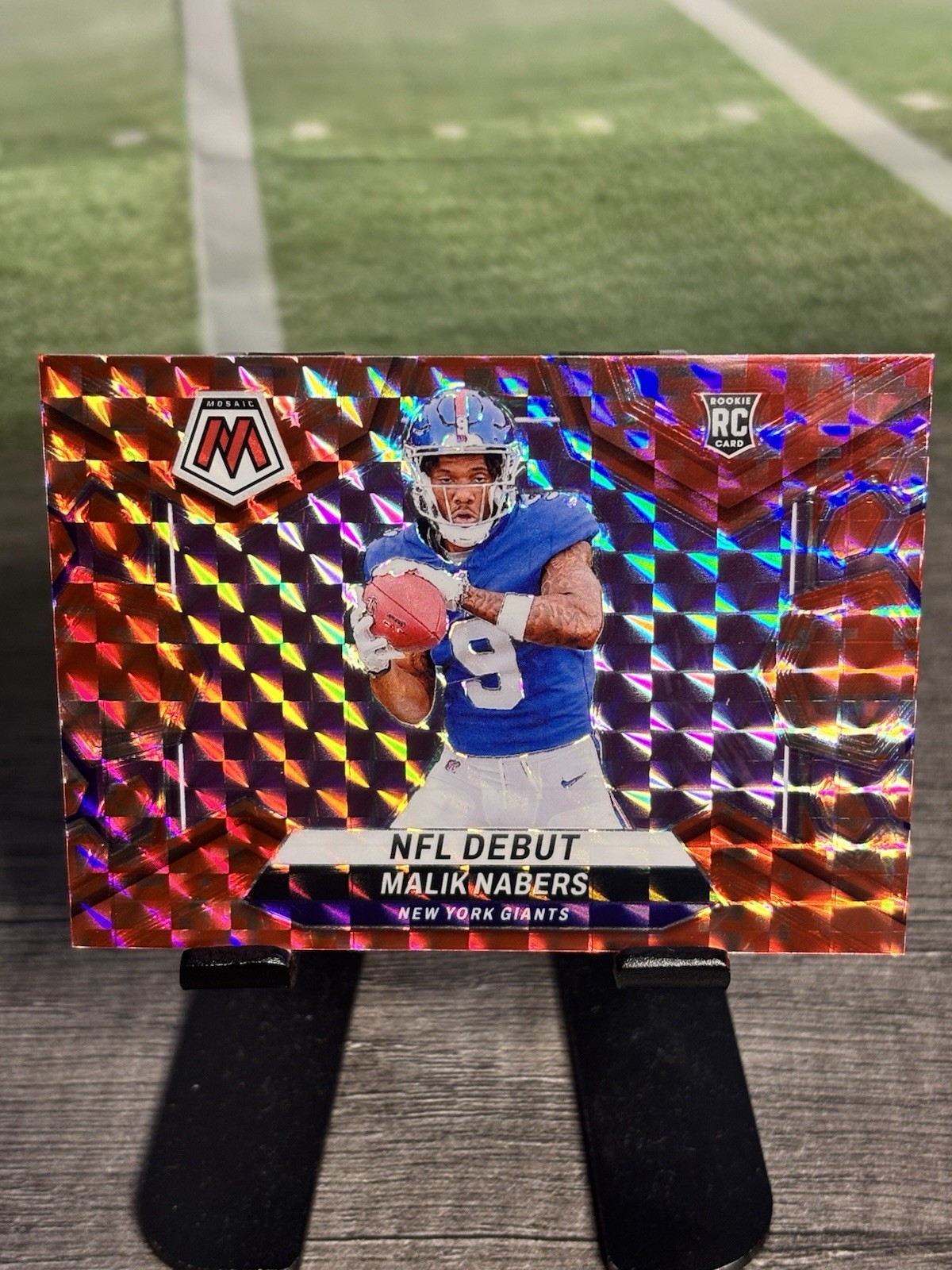 2024 Panini Mosaic - NFL Debut Malik Nabers #284 Camo Red Mosaic Prizm (RC)