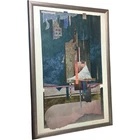 ROBERT OFFORD “Metropolis Rising” Large Abstract Print Framed Contemporary  TH