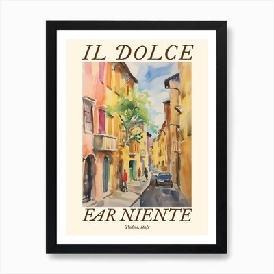 Il Dolce Far Niente Padua, Italy Wa Framed Wall Art Poster Canvas Print Picture