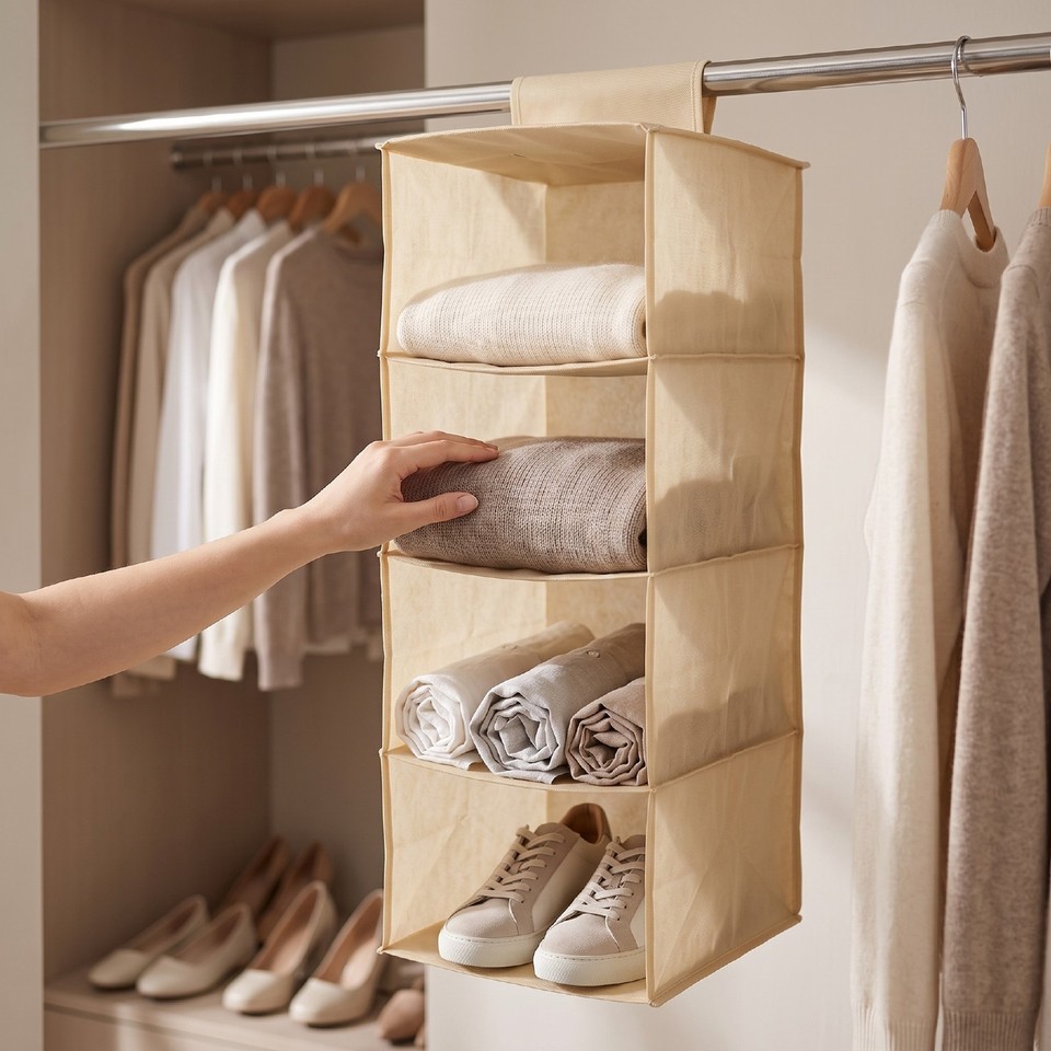 Hanging Closet Organizer Heavy Duty Large Capacity Space Saving Dust ...