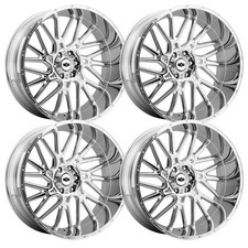 Set-4 Vision 404 Brawl 20x10 8x180 -25mm Chrome Wheels Rims 20 Inch