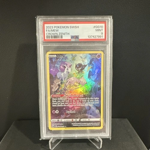 Pokémon Mew GG10/GG70 Crown Zenith Galarian Gallery Ultra Rare Holo PSA 9 2023