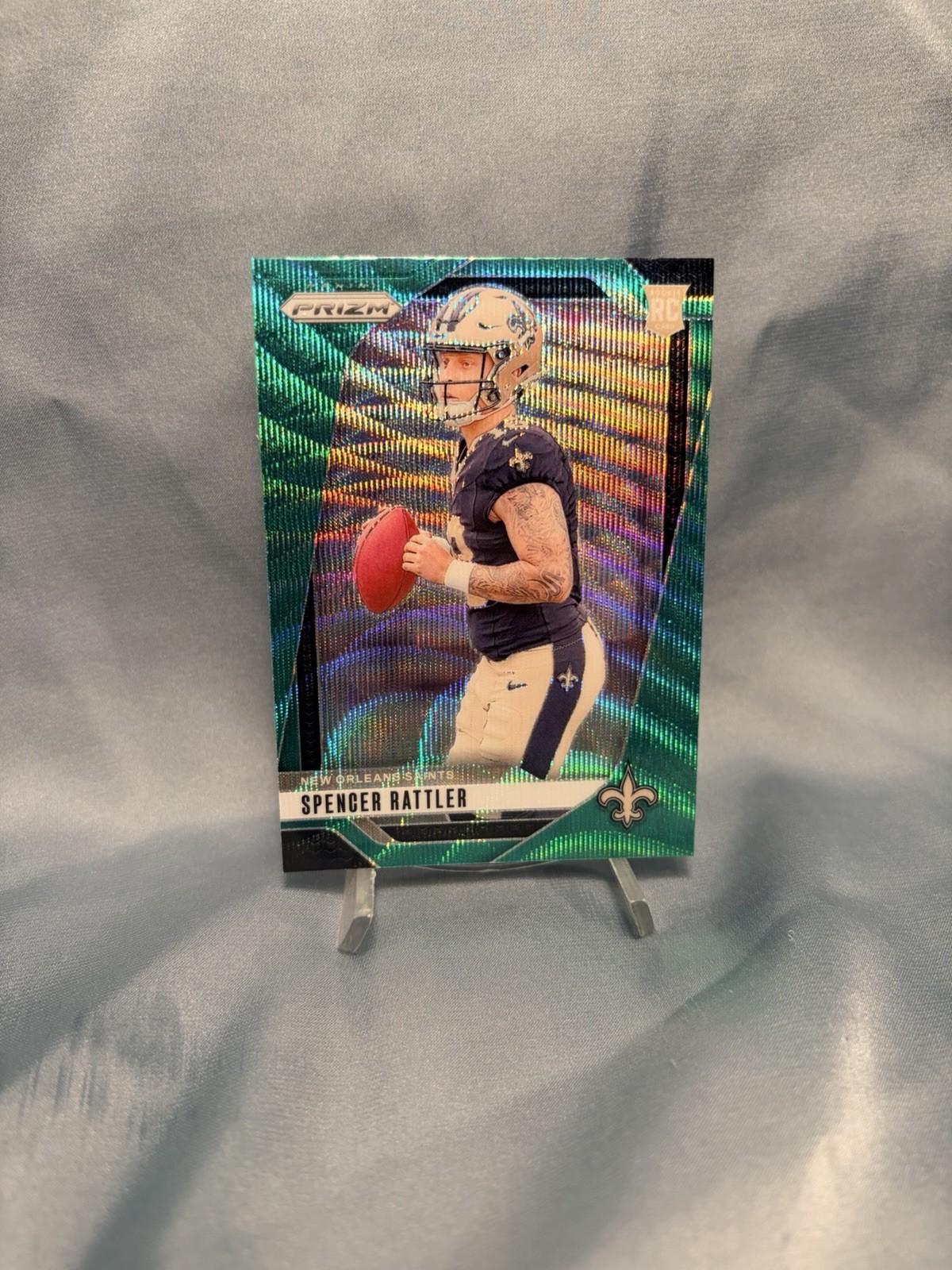 2024 Panini Prizm - Rookies Spencer Rattler #388 Green Wave Prizm (RC)