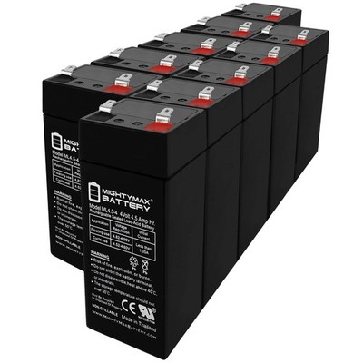 Mighty Max 4 Volt 4.5AH F1 SLA Battery Replaces Chloride 1000010161 - 10 Pack
