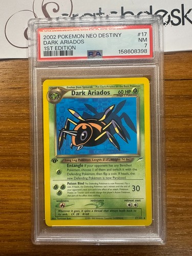 Dark Ariados (1st Edition) graded PSA 7 for sale on eBay