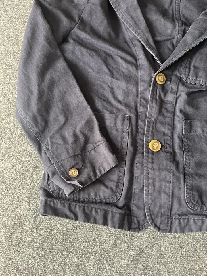 Jaqueta Crewcuts Meninos Tamanho 10 Azul Marinho Blazer J Crew Crianças Jovens Gola - Imagem 3 de 4