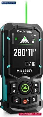 MILESEEY S50 Green-Beam Laser Distance Measure - 400ft Laser Measure, P2P, Side-